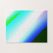 Blauwe groene regenboog abstracte textuurkunst t legpuzzel (Horizontaal)