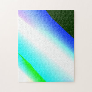 Blauwe groene regenboog abstracte textuurkunst t legpuzzel