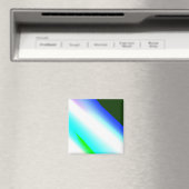 Blauwe groene regenboog abstracte textuurkunst t magneet (Insitu (Vaatwasser))