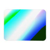 Blauwe groene regenboog abstracte textuurkunst t magneet (Horizontaal)