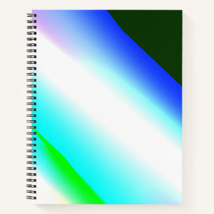 Blauwe groene regenboog abstracte textuurkunst t notitieboek