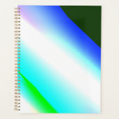 Blauwe groene regenboog abstracte textuurkunst t planner (Voorkant)