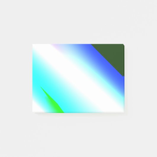 Blauwe groene regenboog abstracte textuurkunst t post-it® notes (Voorkant)