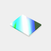 Blauwe groene regenboog abstracte textuurkunst t post-it® notes (Schuin)