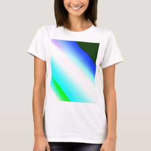 Blauwe groene regenboog abstracte textuurkunst t t-shirt