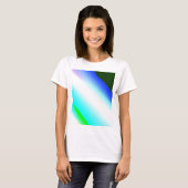 Blauwe groene regenboog abstracte textuurkunst t t-shirt (Voorkant volledig)