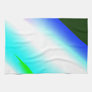 Blauwe groene regenboog abstracte textuurkunst t theedoek