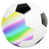 Blauwe groene regenboog abstracte textuurkunst t voetbal (Drie kwart)