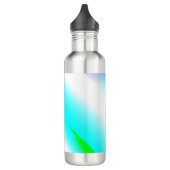 Blauwe groene regenboog abstracte textuurkunst t waterfles  (Links)