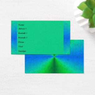 Blauwe groene regenboog in Visitekaartjes met blad