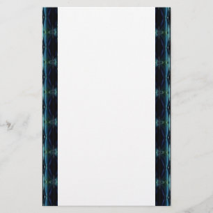 Blauwe groene regenboogsterren, artdeco-patroon briefpapier