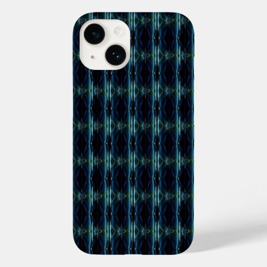 Blauwe groene regenboogsterren, artdeco-patroon Case-Mate iPhone case (Achterkant)