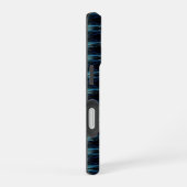 Blauwe groene regenboogsterren, artdeco-patroon iPhone 16 hoesje (Rechterkant)
