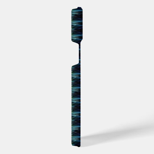 Blauwe groene regenboogsterren, artdeco-patroon iPhone hoesje (Rechterkant)