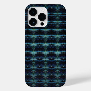 Blauwe groene regenboogsterren, artdeco-patroon iPhone 14 pro max hoesje
