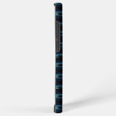 Blauwe groene regenboogsterren, artdeco-patroon samsung galaxy hoesje (Rechterkant)