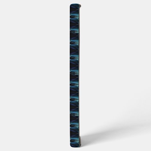 Blauwe groene regenboogsterren, artdeco-patroon samsung galaxy hoesje (Linkerkant)