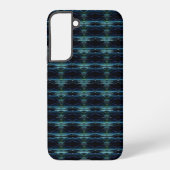 Blauwe groene regenboogsterren, artdeco-patroon samsung galaxy hoesje (Achterkant)
