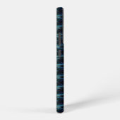 Blauwe groene regenboogsterren, artdeco-patroon samsung galaxy hoesje (Rechterkant)