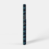 Blauwe groene regenboogsterren, artdeco-patroon samsung galaxy hoesje (Rechterkant)