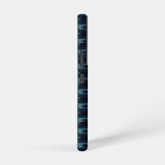 Blauwe groene regenboogsterren, artdeco-patroon samsung galaxy hoesje (Rechterkant)