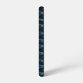 Blauwe groene regenboogsterren, artdeco-patroon samsung galaxy hoesje (Linkerkant)