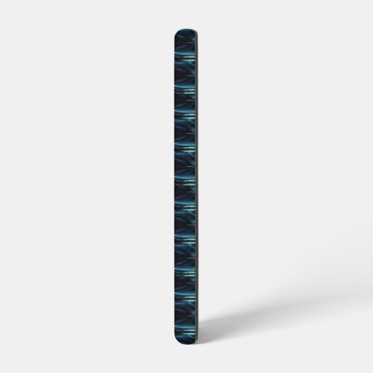 Blauwe groene regenboogsterren, artdeco-patroon samsung galaxy hoesje (Linkerkant)