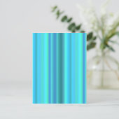 Blauwe groene regenstrips briefkaart (Staand voorkant)