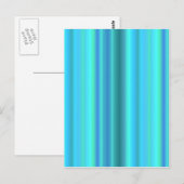 Blauwe groene regenstrips briefkaart (Voorkant / Achterkant)
