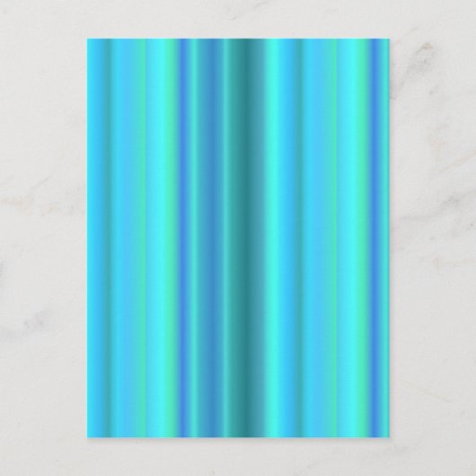 Blauwe groene regenstrips briefkaart (Voorkant)