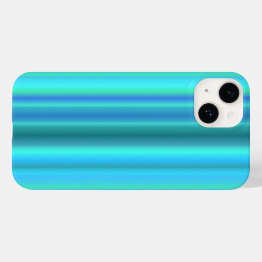 Blauwe groene regenstrips Case-Mate iPhone case (Achterkant (horizontaal))