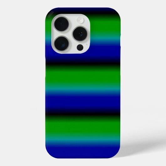Blauwe groene regenstrips Case-Mate iPhone case (Achterkant)
