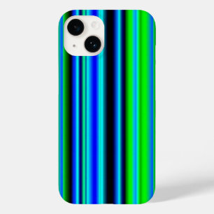 Blauwe groene regenstrips Case-Mate iPhone case