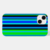 Blauwe groene regenstrips Case-Mate iPhone case (Achterkant (horizontaal))