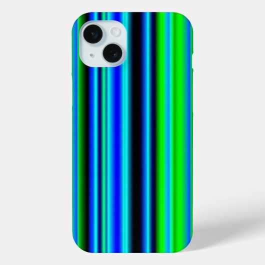 Blauwe groene regenstrips Case-Mate iPhone case (Achterkant)
