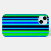 Blauwe groene regenstrips Case-Mate iPhone case (Achterkant (horizontaal))