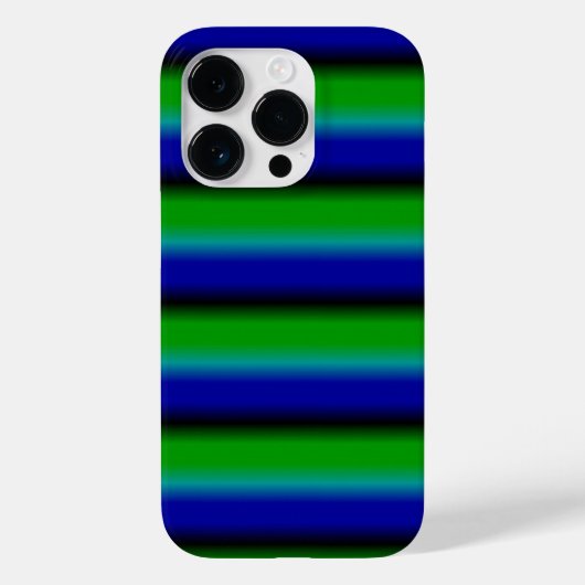 Blauwe groene regenstrips Case-Mate iPhone case (Achterkant)