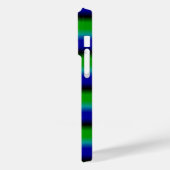 Blauwe groene regenstrips Case-Mate iPhone case (Achterkant / Links)