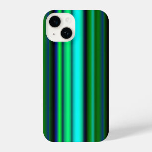 Blauwe groene regenstrips iPhone 14 hoesje