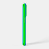 Blauwe groene regenstrips iPhone hoesje (Rechterkant)