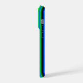 Blauwe groene regenstrips iPhone hoesje (Linkerkant)