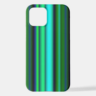 Blauwe groene regenstrips iPhone 12 hoesje