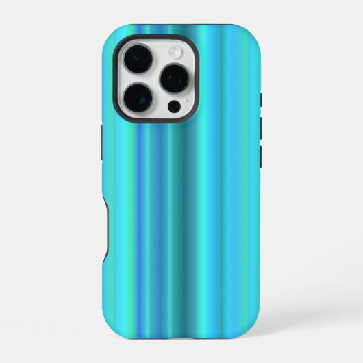 Blauwe groene regenstrips iPhone hoesje (Achterkant)