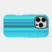 Blauwe groene regenstrips iPhone hoesje (Achterkant horizontaal)