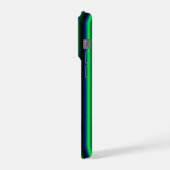 Blauwe groene regenstrips iPhone hoesje (Linkerkant)