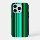 Blauwe groene regenstrips iPhone hoesje (Achterkant)