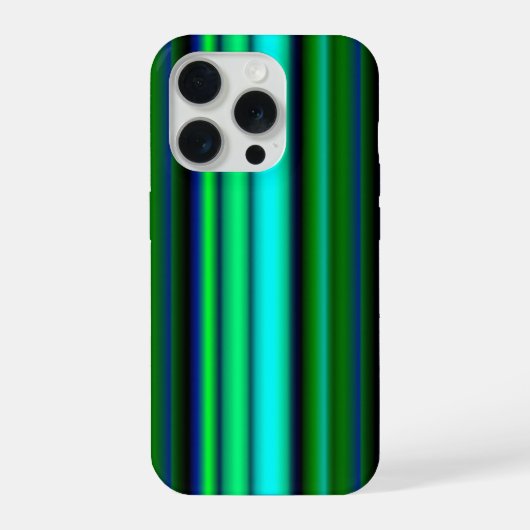 Blauwe groene regenstrips iPhone hoesje (Achterkant)