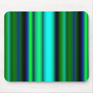 Blauwe groene regenstrips muismat