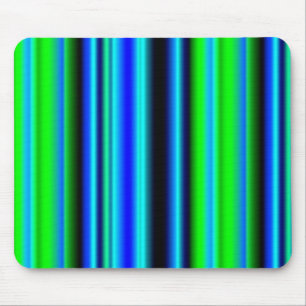 Blauwe groene regenstrips muismat