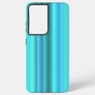 Blauwe groene regenstrips samsung galaxy hoesje